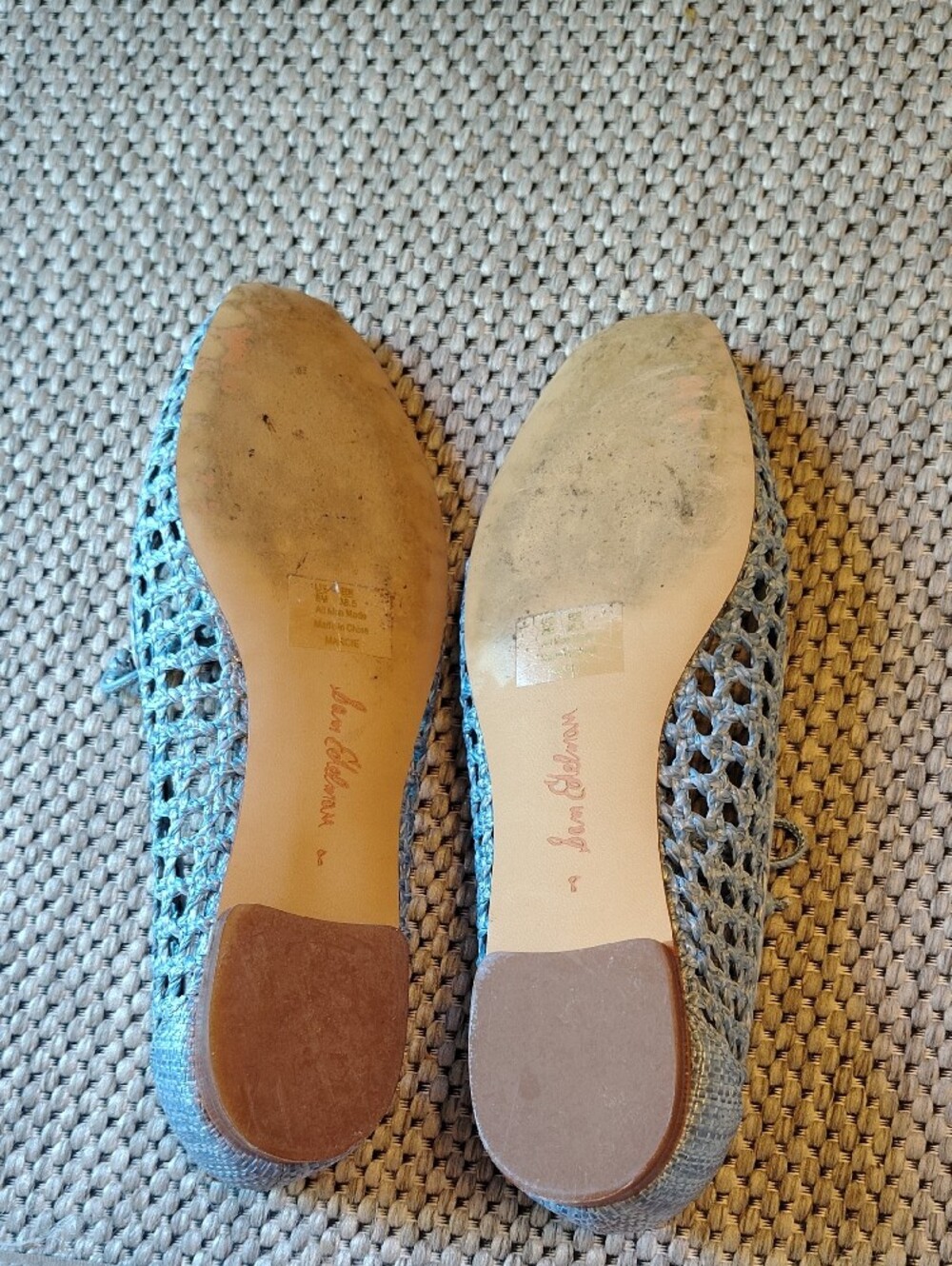 Sam Edelman Marcie Woven Mary Jane Flats - Light Blue - Picture 6 of 6